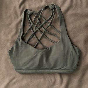 Lululemon Free To Be Wild sports bra, sage green, size 2